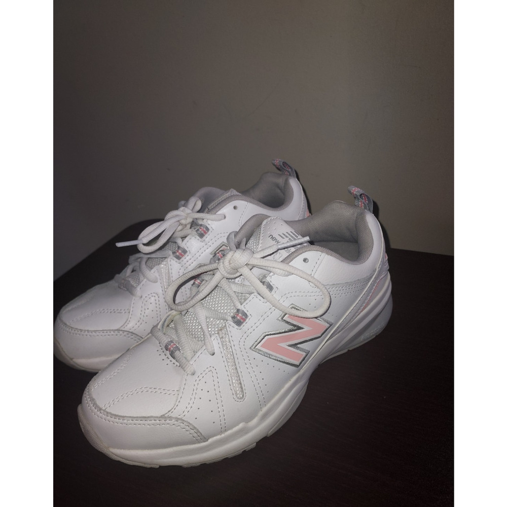 New Balance 608 V5 Women's Sneakers 7.5B Lace Up Athletic Comfort White Pink